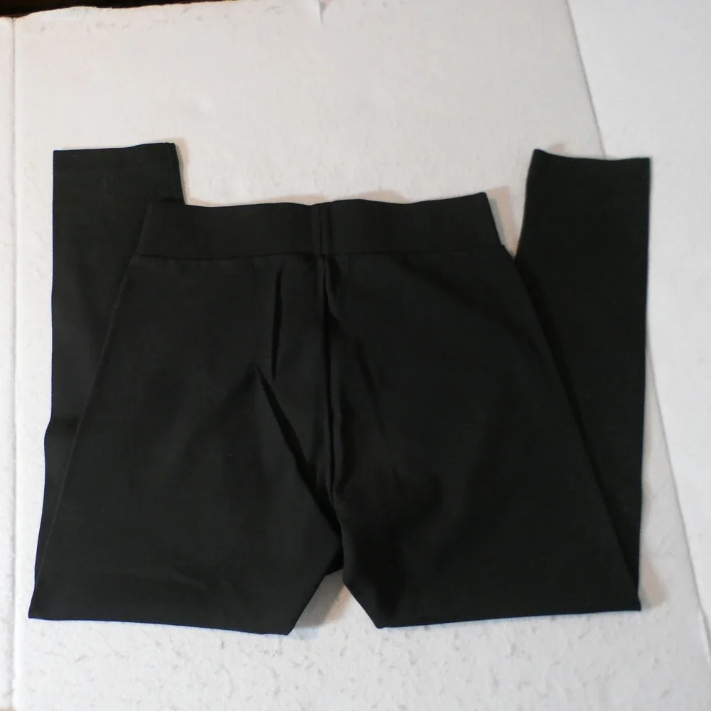 Brooks Brothers Women Leggings M Black Preppy Minimalist Quiet Luxury Clean Girl